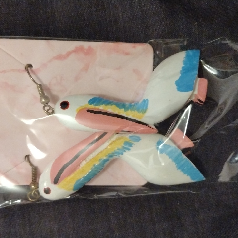 Hawaiian Pelican Colorful earrings